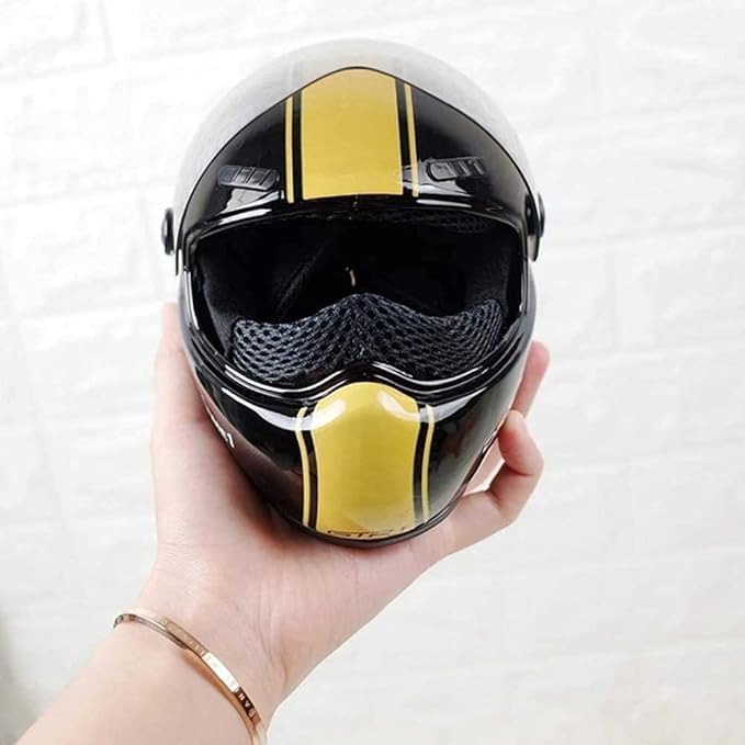 Pet Safety - Cat & Dogs Motorcycle Helmet - Full Face, Bike Riding & Outdoor (Black)