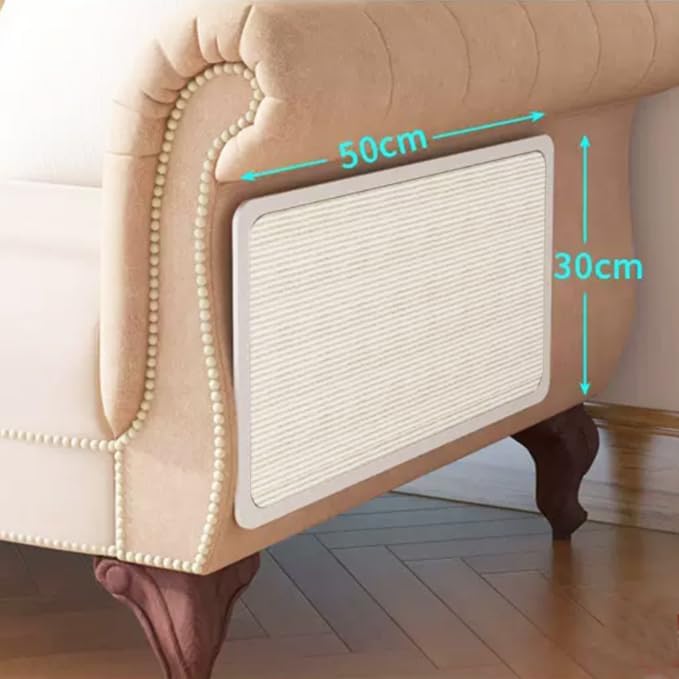 Natural Sisal Cat Scratching Pads Cat Scratch Furniture Protectors Cat Scratcher Mats Sofa Bed Corner Protector Anti-Slip Cat Scratch Pads for Grinding Claw, Post Tree Ramp Cardboard Replacement