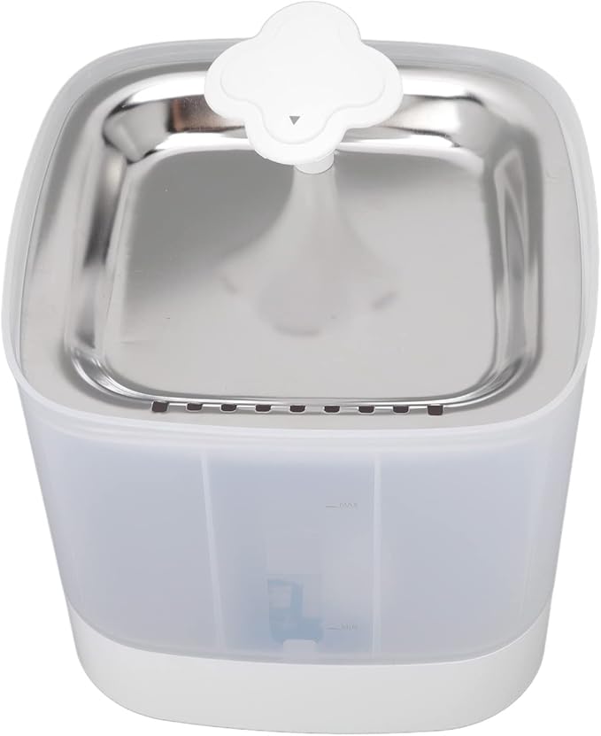 Fountain 25L., Automatic Cat, Double Filtration Drinking Fountain with 2 Modes, Low, for Cats and Dogs, Includes Stainless