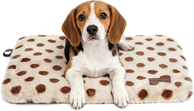 Self Warming Mat for Cats Dogs Self Heating Thermal Pad for Crates Cages Couches Beds 24" L x 17.7" W Removable Cover Non-Slip Bottom Indoor Outdoor Brown S
