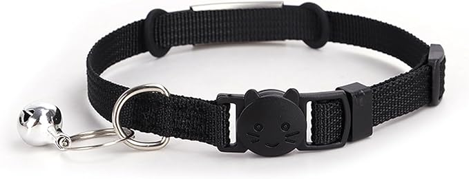 Personalized Kitten Cat Collar with Safe Breakaway Quick Release Buckle Bell ID Tag Custom Name and Phone Number for Boy Girl Cats