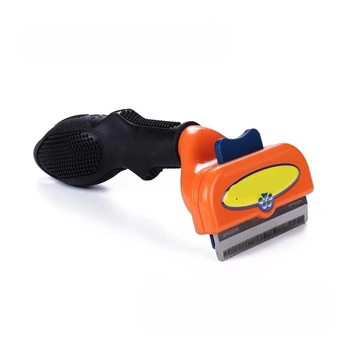 Pet Cat Hair Removal Combs Pet Grooming Brush(Orange,M)