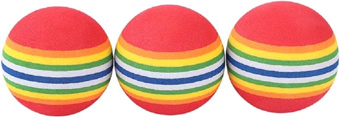 Bepets 12PCS Foam Balls for Cats, Colorful Rainbow Cat Toy Sponge Balls Soft Pet Toy