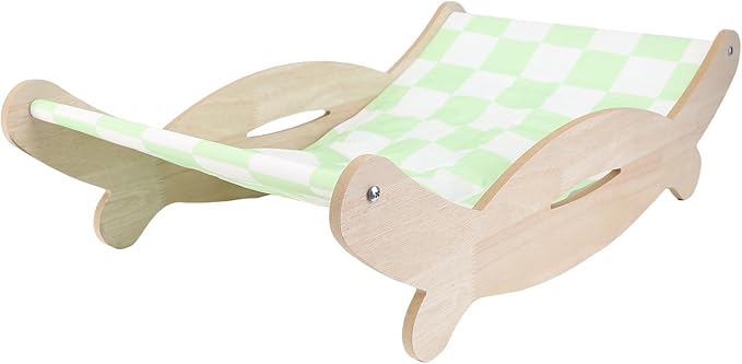 Cat Scratcher Lounger, Premium Wooden Cooling Hammock Design for Cats and Small Dogs, Multifunctional Cat Bed Cradle Kennel with Scratch Proof Furniture Protection