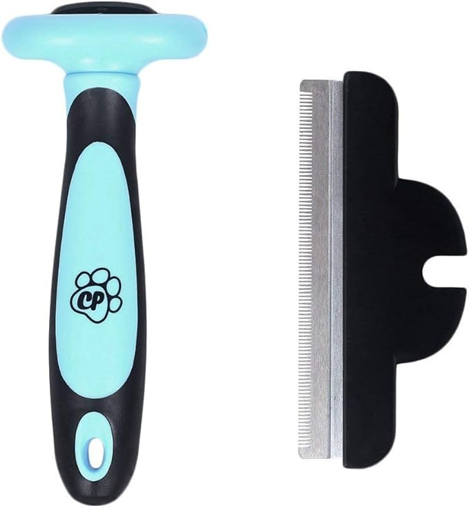 Chirpy Pets Pet Grooming Brush for Shedding, Long & Short Hair, Reduces Shedding by More Than 95%, Professional Deshedding Tool for Dog & Cat, Black