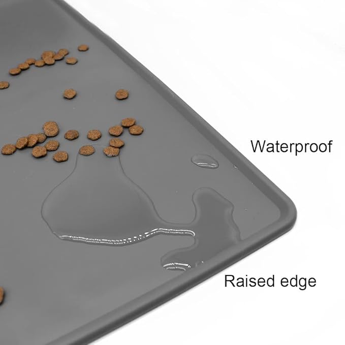 Marchul Cat Bowls, Pet Food Bowls, 15° Tilted Cat Bowl for Indoor Cats, Dog Food and Water Bowl Set (with Silicone Mat)