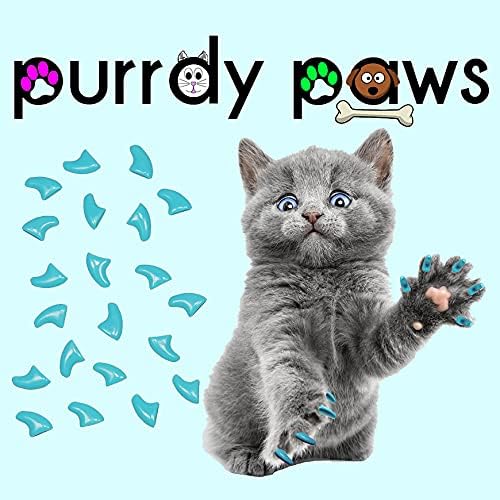 40 Pack Soft Nail Caps for Cat Claws Sky Blue Kitten