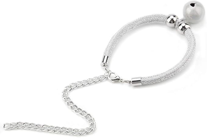 Cat Breakaway Nylon Collar, Adjustable Cat Collar with Bell, Safety Collar for Cats(White)