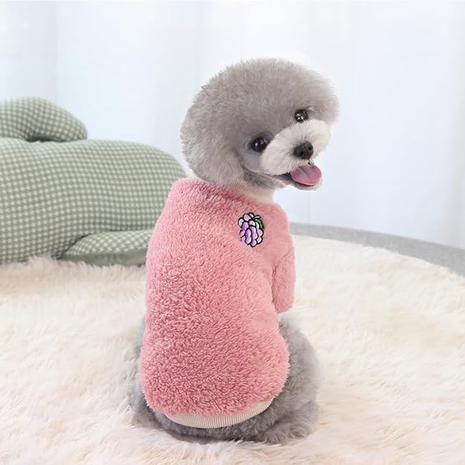 2 Pieces Dog Sweaters for Small Dogs Girl Sweater Winter Warm Puppy Clothes Fleece Chihuahua Sweater Cute X-Small Dog Clothes for Girls Cat Clothes XXL
