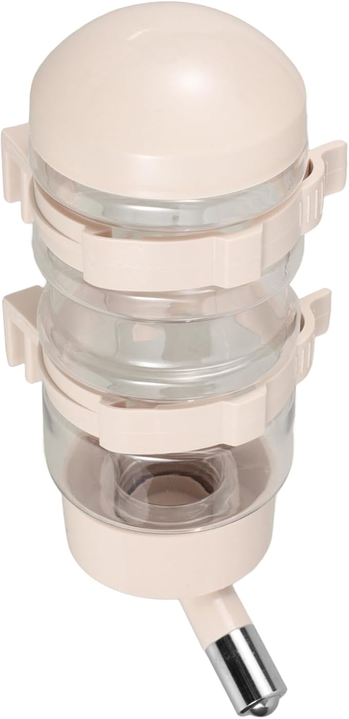 Happyyami Stainless Steel Pet Feeder Dispenser for Dogs Cats 400ml Hanging Water Bottle Portable Pet Watering System Spout