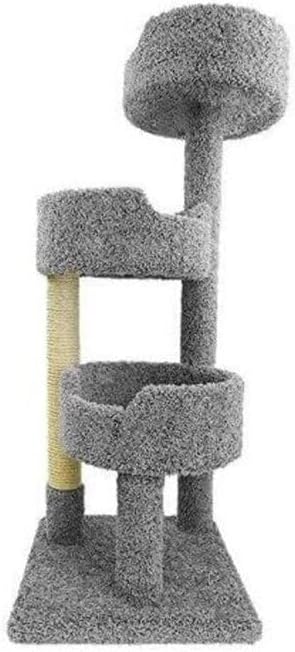 HomeStock Cat Tower with Beds - 30" x 29" x 54" - Scratching Post & Climbing Tree Gray/26 L x 20.5" W x 52" H