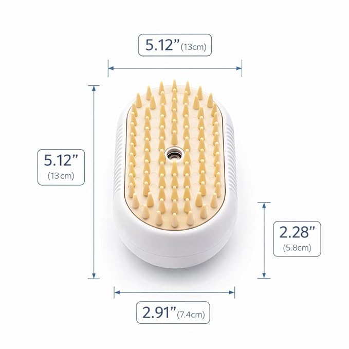 Electric Cat Grooming Brush with Spray, 3 in 1 Self-Cleaning Pet Comb for Shedding, Massage & Hair Removal, Rechargeable Deshedding Brush for Long & Short Haired Cats and Dogs