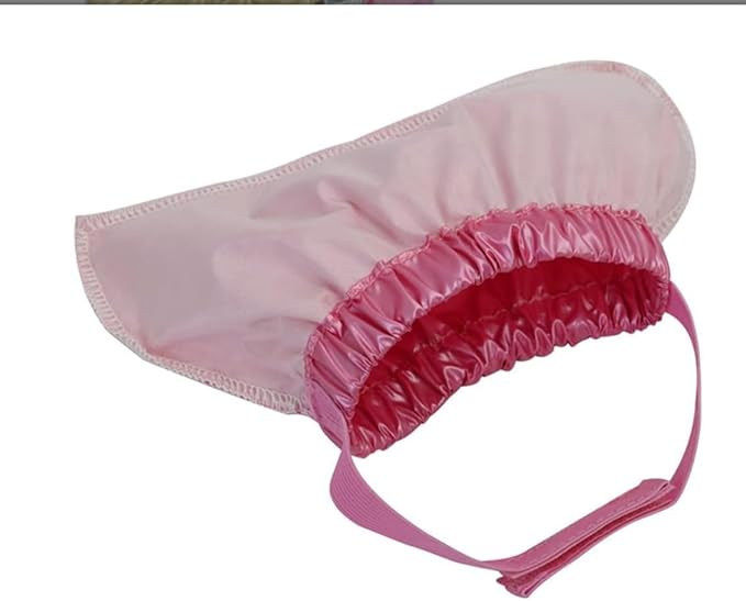 Pet Shower Cap -Reusable Dog Shower Hat Ear Covers Cat Bathing Cap with Adjustable Strap Prevent Water in Ears Elastic Headgear for Cat Dog Kitten Puppy (Silver,S)