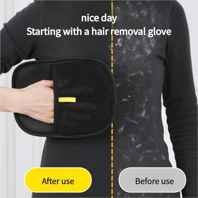 2 Pcs Pet Hair Removal Glove for Cats & Dogs: 2025-Clean Fast, Live Fur-Free. Electrostatic.