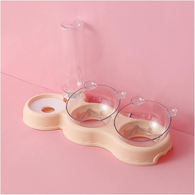 Pet Food Bowl, Pet Bowl, Pet Supplies, Cat Food Bowl, Pet Supplies Pet Bowl, Corner Double Bowl Automatic Drinking Fountain, Feeding Bowl Multifunctional Cat Bowl Right Angle Bowl (Size : Corner Bowl