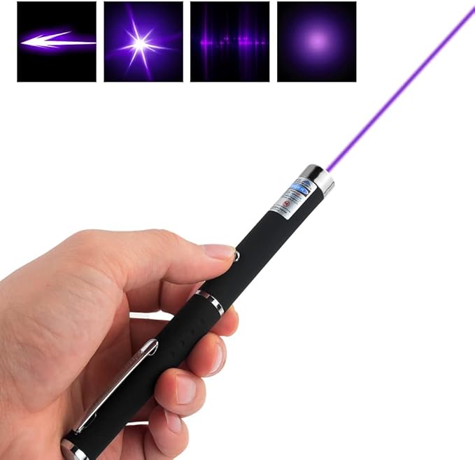3 Pcs Laser Pointer for Cats Dogs Cats Laser Pointer Pet Interactive Toys Laser Presentation Remotes Red Green Purple Light (3 PCS Pack Color Mixed, Without Battery)