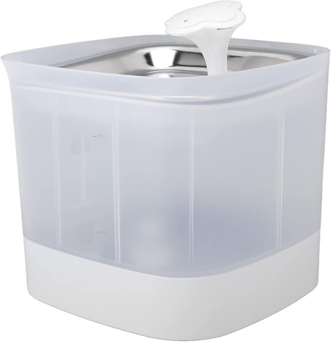 Fountain 25L., Automatic Cat, Double Filtration Drinking Fountain with 2 Modes, Low, for Cats and Dogs, Includes Stainless