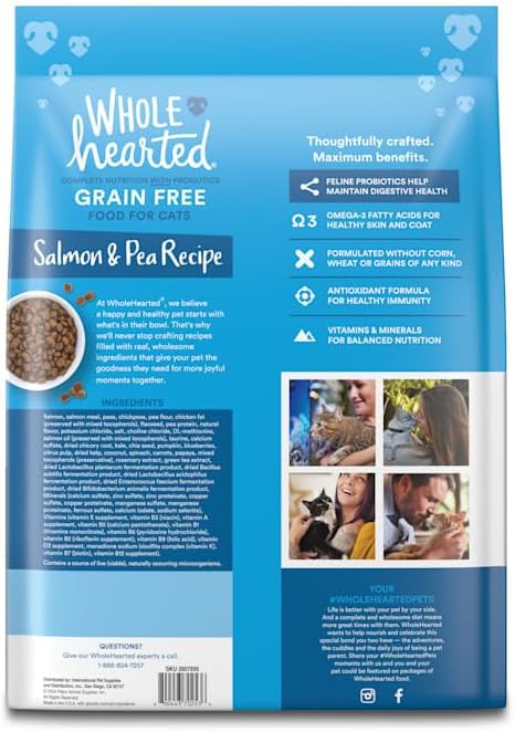 WholeHearted Grain Free Salmon Formula Dry Cat Food 12 lbs.