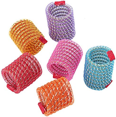 IUHKBH Cat Springs, 6 PCS Colorful Coil Spring Action Cat Toy Stretchable Kitten Kicker, Safe Kitten Stuff for All Breed Sizes