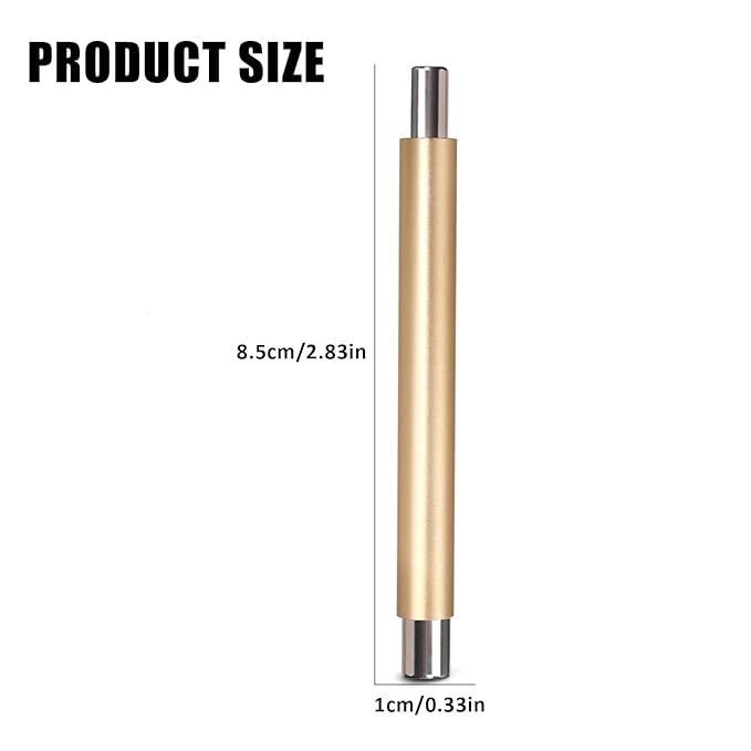 Cat Eye Magnet for Nails, Double-head Magnet Wand with Round Nail Magnet Beads Nail Polish Magnet Pen Magnetic Cat Eye Gel Polish Nail Design Tool for Home DIY, Salon, Gold