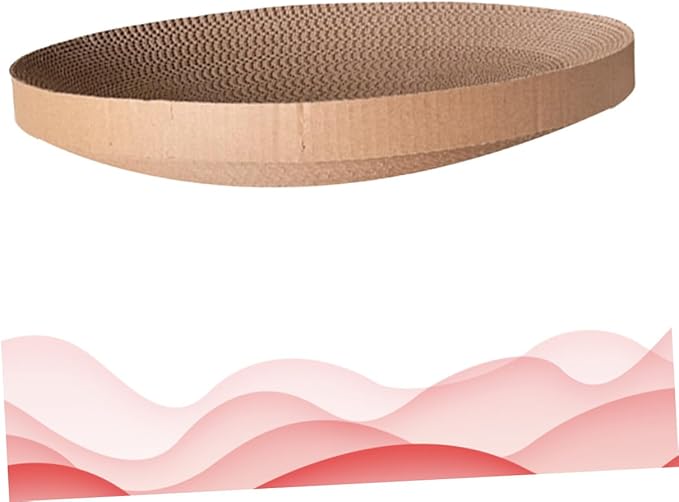 UPKOCH Cat Scratcher Replacement Pad with Corrugated Cardboard Core, Interactive Scratching for Indoor Cats and Kittens, Sturdy Scratching Bed for Furniture Protection