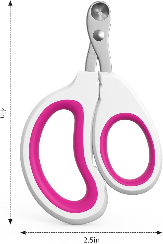 Aogeili Cat Claw Nail Clippers, Beginner Friendly Safety Trimmer, Pet Grooming Essentials Accessories with Stainless Steel Non Slip Handle for Kitten Puppy Rabbit Small Pets