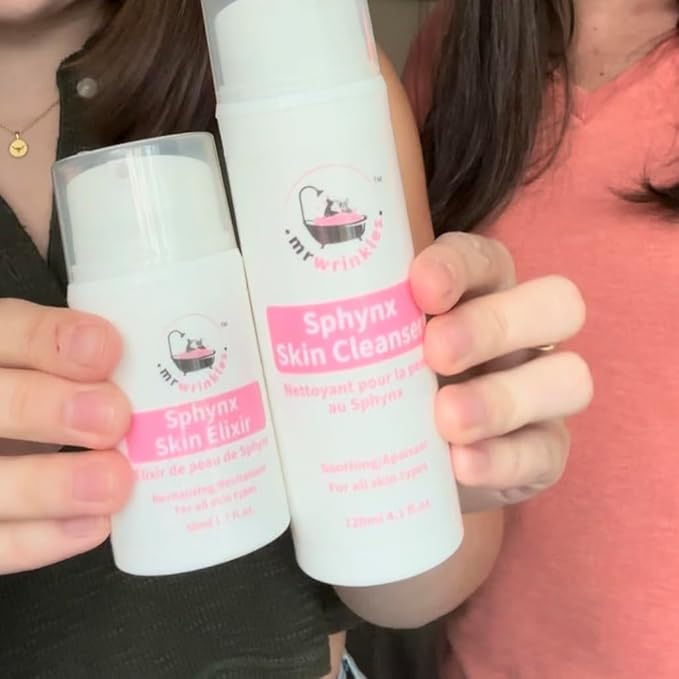 Sphynx Cat Skin Care Duo, 100% Natural, Exclusively for Hairless Cats, Gentler Than Shampoo!