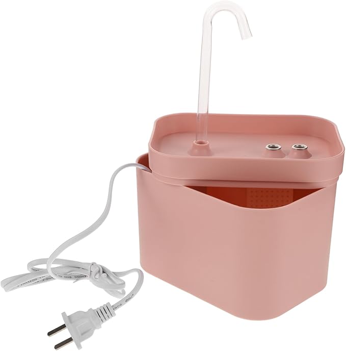 Cat Water Fountain Automatic Circulation Dispenser Filters Electric PET Water Feeder for Dogs and Cats Pink Easy to Clean
