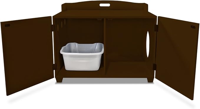 Furhaven Classic Hidden Litter Box Storage Container Cabinet - Espresso, One Size