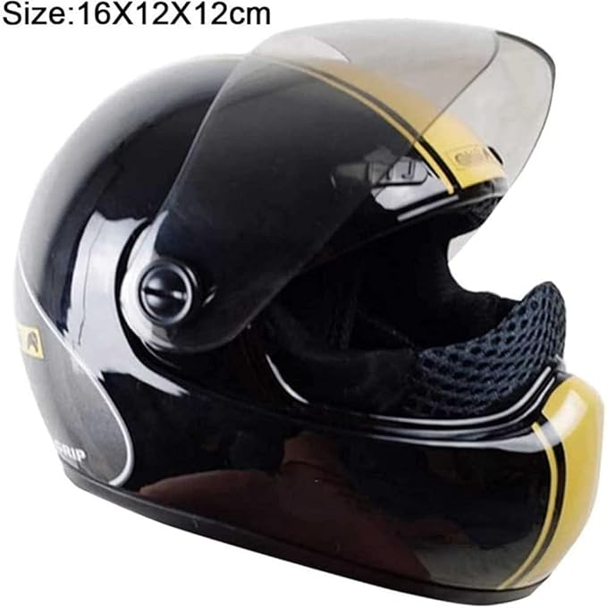 Pet Safety - Cat & Dogs Motorcycle Helmet - Full Face, Bike Riding & Outdoor (Black)
