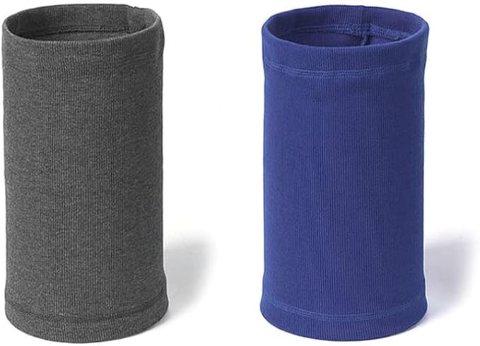 2 Pack Cat Ear Wrap, Anxiety Ear Cover Hematoma Compressionp Cat Snood for Grooming Blue+Grey S