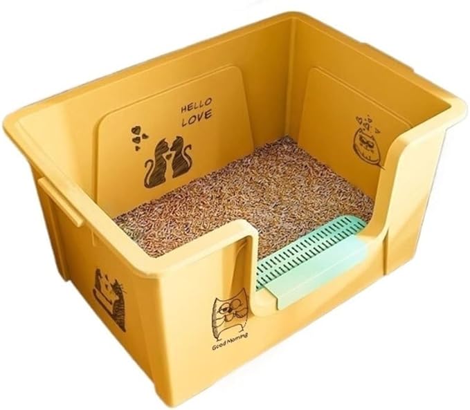 Pet Supplies, Litter Box for Large Cats,High Sides, Anti-Splash, Multi-Cat Use