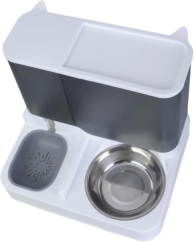 Large Capacity Automatic Water Dispenser and Food Bowl for Cats Dogs Food Container 2in1 Pet Watering and Feeding Supply Automatic Feeder
