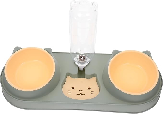 Automatic Pet Feeder Dog Food Dispenser Portable Water Bowl Bite-Resistant Compact Style
