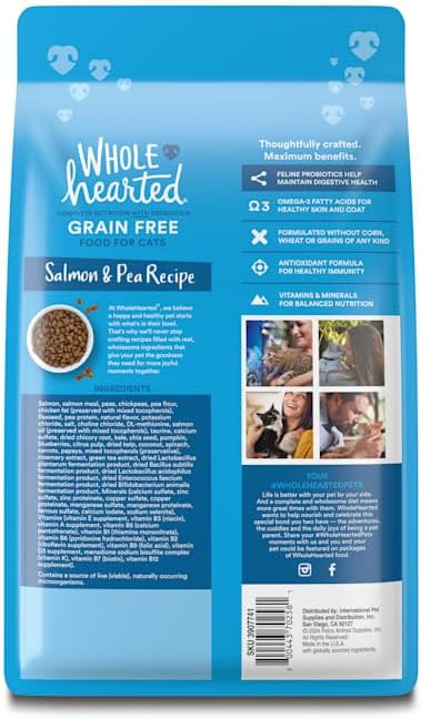 WholeHearted Grain Free Salmon Formula Dry Cat Food 3 lbs.