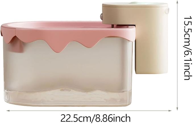 predolo Cat Water with Multi Layer, Low Noise Compact Automatic Water Dispenser Pet Watering Bowl for Puppy Kitten, Pink