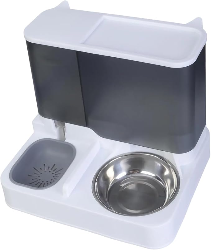 Large Capacity Automatic Water Dispenser and Food Bowl for Cats Dogs Food Container 2in1 Pet Watering and Feeding Supply Automatic Feeder