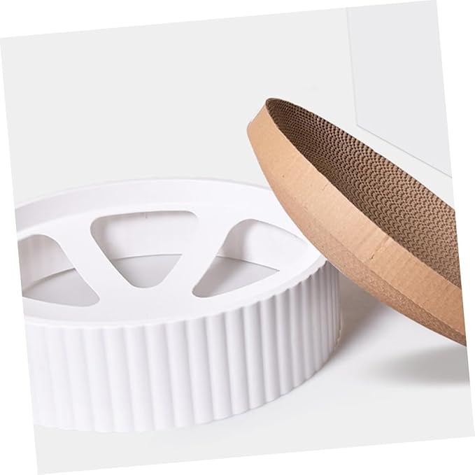 UPKOCH Cat Scratcher Replacement Pad with Corrugated Cardboard Core, Interactive Scratching for Indoor Cats and Kittens, Sturdy Scratching Bed for Furniture Protection