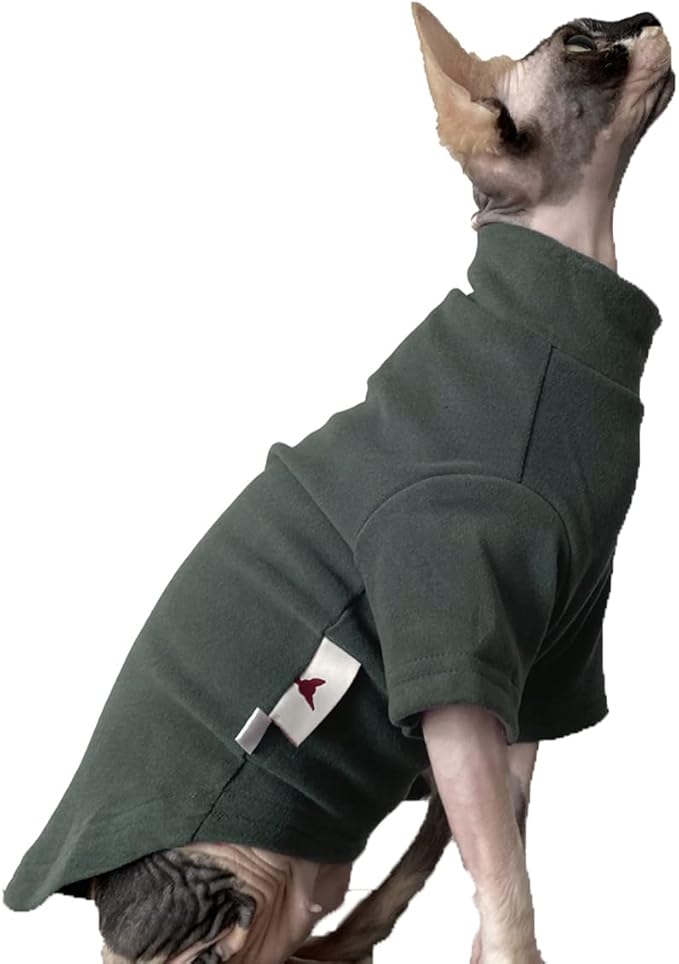 Sphynx Cat Clothes Self-Heating Warm Thermal Underwear Hairless Cat Clothes for Sphynx, Devin, Konnis Cat (S)