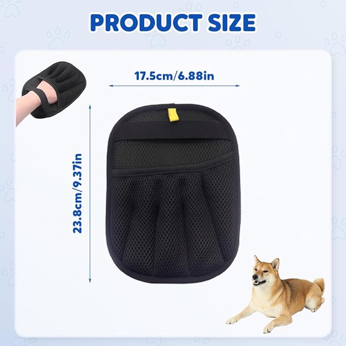 2Pcs Pet Hair Removal Gloves for Cats and Dogs, 2026 New Electrostatic Hair Remover Glove for Cat Dog, Washable Reusable Magic Brush Pet Hair for Couch, Furniture, Laundry (3PCS)