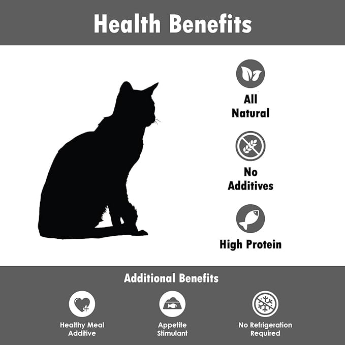 Natural Fish Flakes - All Natural Bonito Tuna Flakes - No Additives or Preservatives - High Protein and Appetite Stimulant - for All Felines, 4-oz