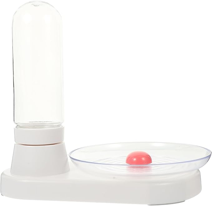 Ipetboom Automatic Pet Water Dispenser for Dogs Cats: 420ml Pets Water Fountains, White Waterer with Filter Easy to Fill