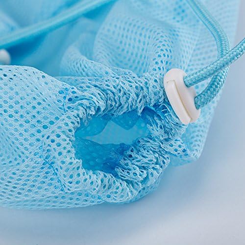 Adjustable Multifunctional Polyester Cat Washing Shower Mesh Bags Pet Nail Trimming Bags (Blue)