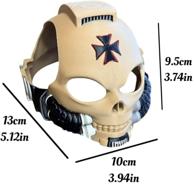 3D Printed Fantastic Cat Helmet with Creative Skull Design for Small Cat Mask