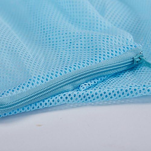 Adjustable Multifunctional Polyester Cat Washing Shower Mesh Bags Pet Nail Trimming Bags (Blue)