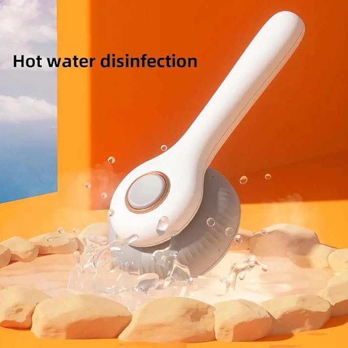 Self-Cleaning Pet Hair Removal Comb - Slicker Brush for Dogs & Cats Grooming Orange