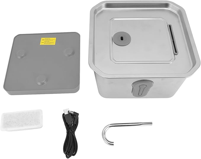 Fountains Automatic Cat Water Dispenser Cat Dog Waterer Pet Drinking Fountain Pet Drinking Dispenser for Indoor Pets Drinking Cat Watering Fountain 3.5L Stainless Steel