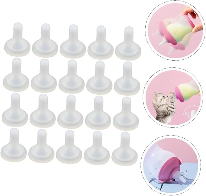 Milisten 20pcs Small Animal Feeding Watering Supplies Cat Feeders for Indoor Kitten Supplies Puppy Pacifier