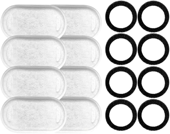 Vetiflow Water Bowl Original - Fresh Drinking Fountain for Dogs Cats,108oz/3.2L Automatic Dog Watering Dispenser Bowl - Pet Feeding & Watering Supplies - Water Level Window (8pcs Filter)