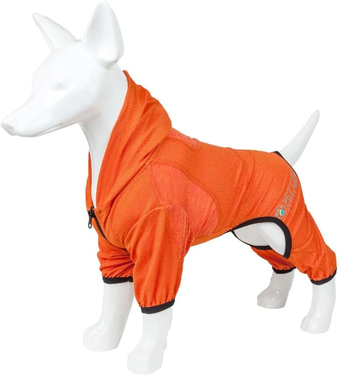 Pet Life ® Active Pawsterity Mediumweight 4-Way-Stretch and Quick Dry Yoga Fitness Year-Round Hooded Tracksuit Dog Sweater